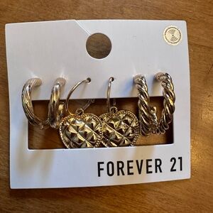 3 pack gold tone earrings